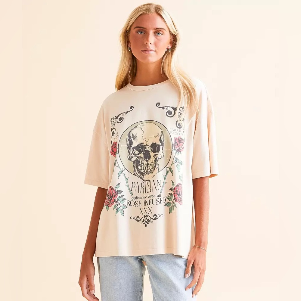Parisian Rose Skull Tee